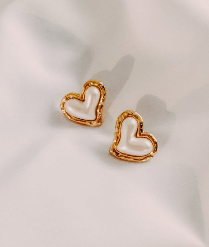 Brinco Heart Pearl