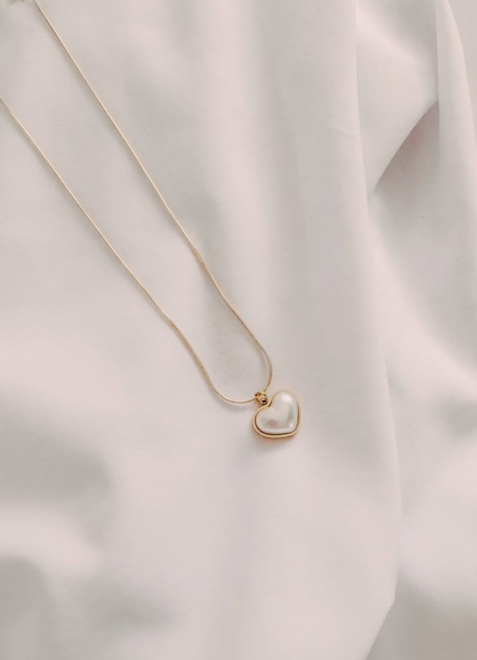 Colar Heart Pearl 26'